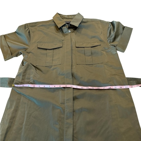 Banana Republic Safari Utility Belted Shirt Jacket Olive Green M NWOT Military - Picture 11 of 16
